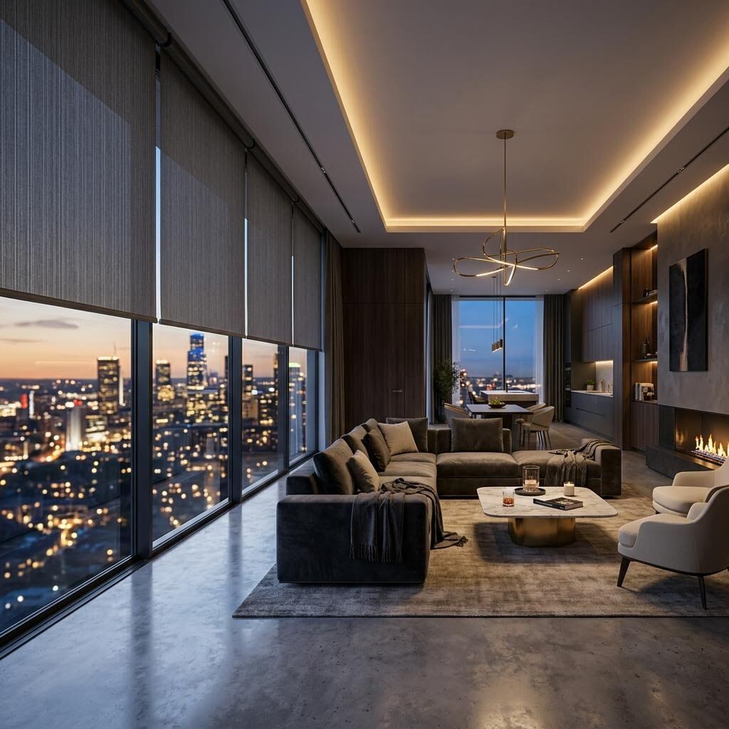 Modern window with smart blinds